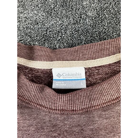 Men’s Columbia Crew Neck Heather Brown Large - Picture 3 of 4